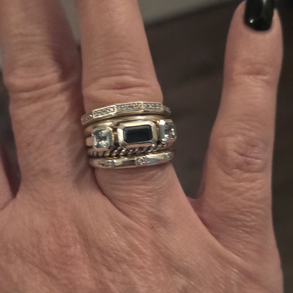 Authentic David Yurman Stax Five Row Ring Size 6 1/2 - Picture 6 of 12